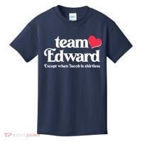 Funny Team Edward Except When Jacob Kids T-Shirt thumb 0