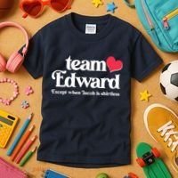 Funny Team Edward Except When Jacob Kids T-Shirt thumb 3