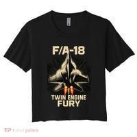 F/A-18 Twin Engine Fury Women's Crop Top Tee thumb 0
