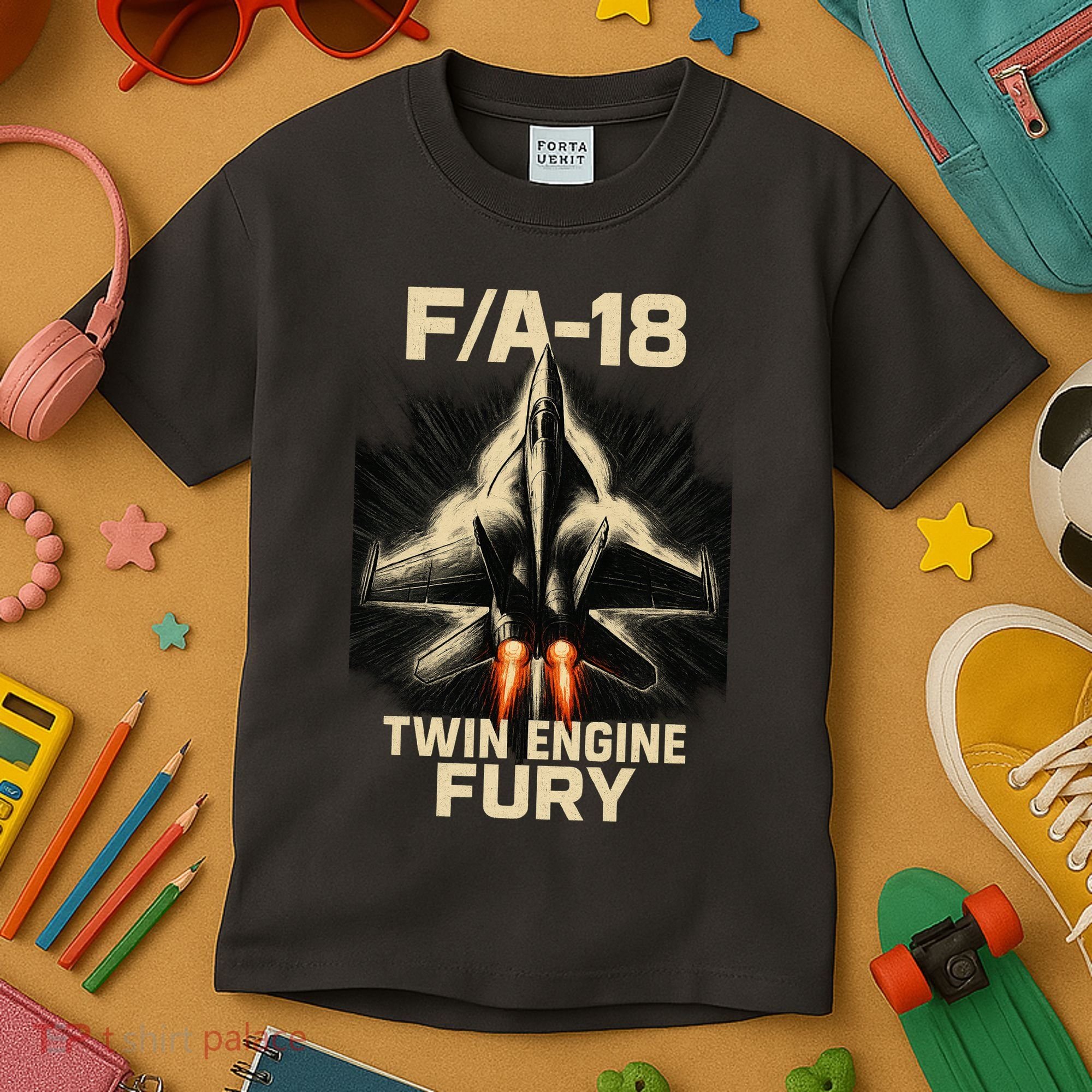 F/A-18 Twin Engine Fury Kids T-Shirt