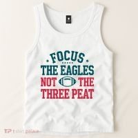 Focus The Eagle Not The Three Peat Football Team Lover Philadelphia Tank Top thumb 2