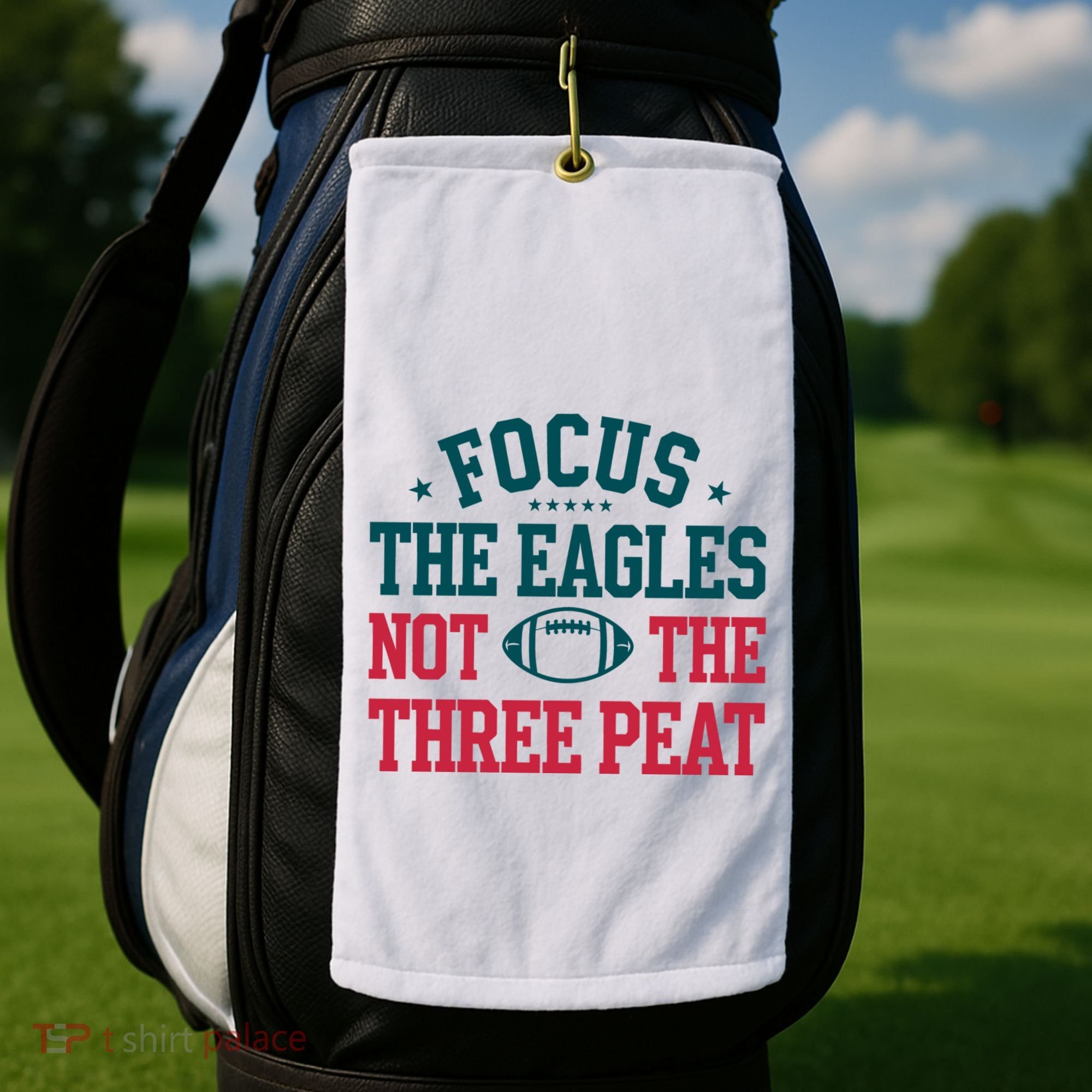 Focus The Eagle Not The Three Peat Football Team Lover Philadelphia Golf Towel