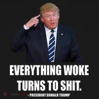 Funny Trump Everything Woke Turns To Shit Quote Backpack thumb 2
