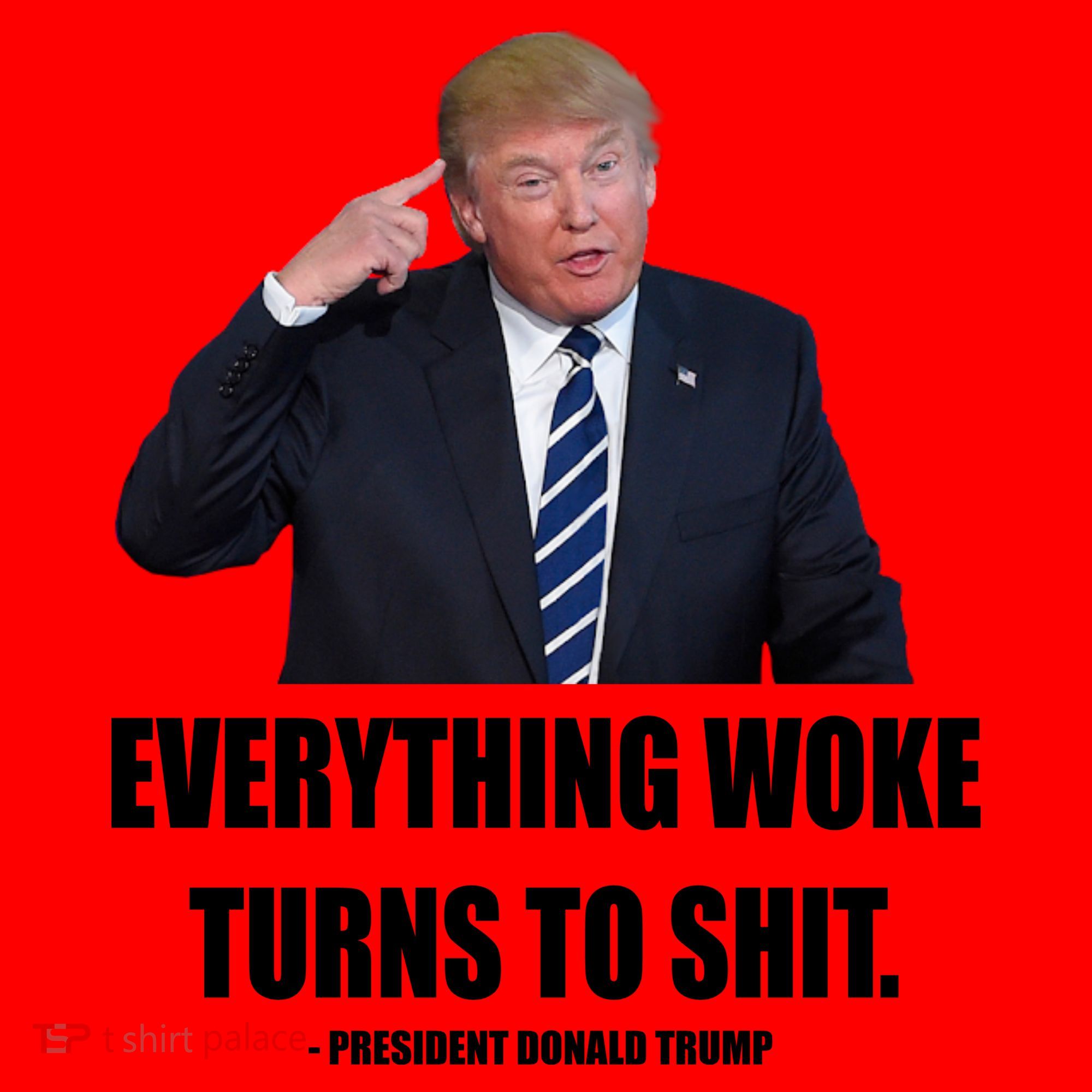 Funny Trump Everything Woke Turns To Shit Quote Santa Hat