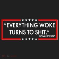 Funny Trump Everything Woke Turns To Shit Women's Sweatshirt thumb 2