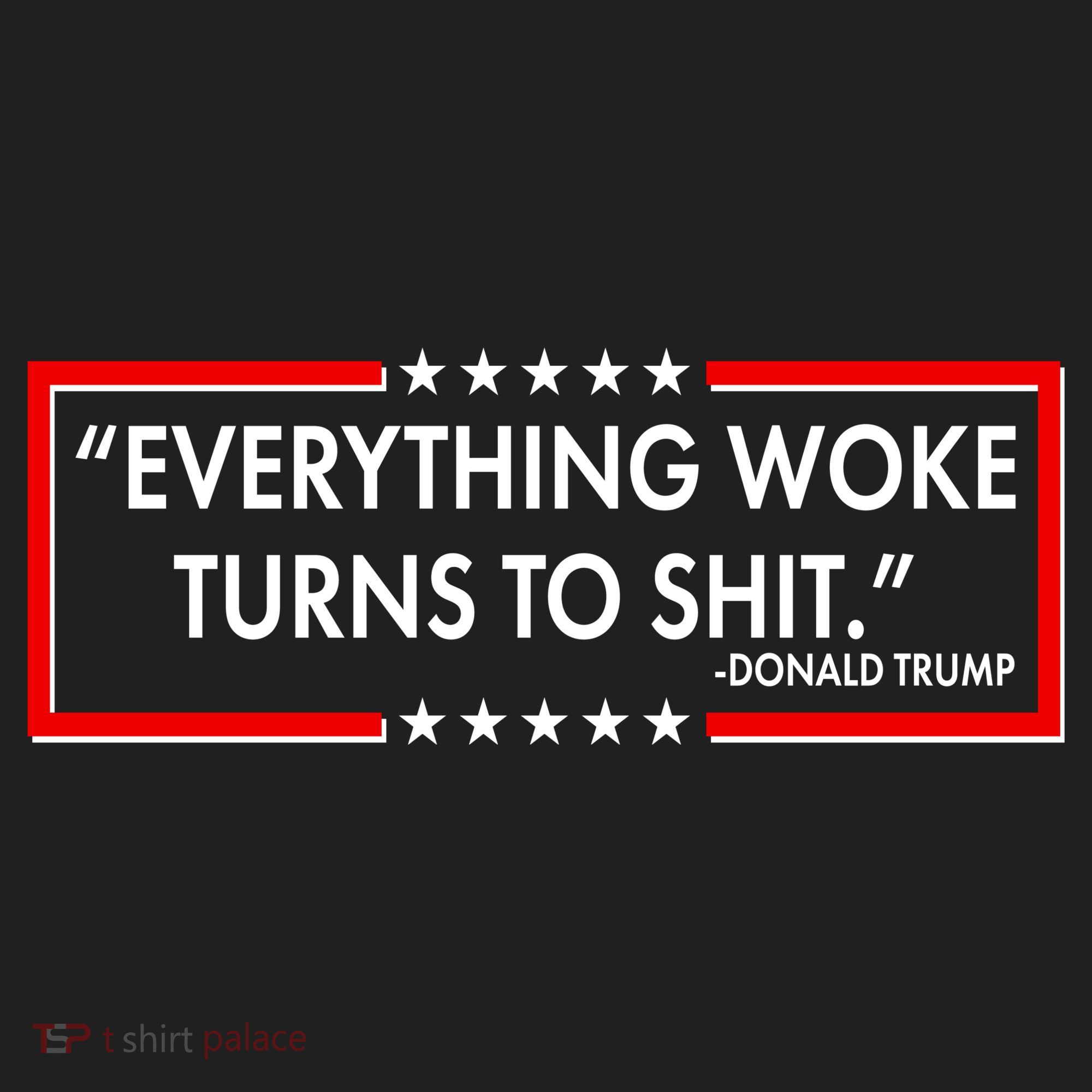 Funny Trump Everything Woke Turns To Shit Golf Towel