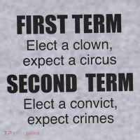 First Term Elect A Clown Expect A Circus Second Term Elect A Convict Expect Cri Women's Sweatshirt thumb 2