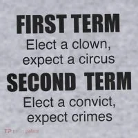 First Term Elect A Clown Expect A Circus Second Term Elect A Convict Expect Cri Women's Sweatshirt thumb 2