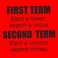 First Term Elect A Clown Expect A Circus Second Term Elect A Convict Expect Cri Santa Hat thumb 1