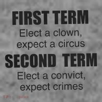First Term Elect A Clown Expect A Circus Second Term Elect A Convict Expect Cri Toddler Hoodie thumb 2