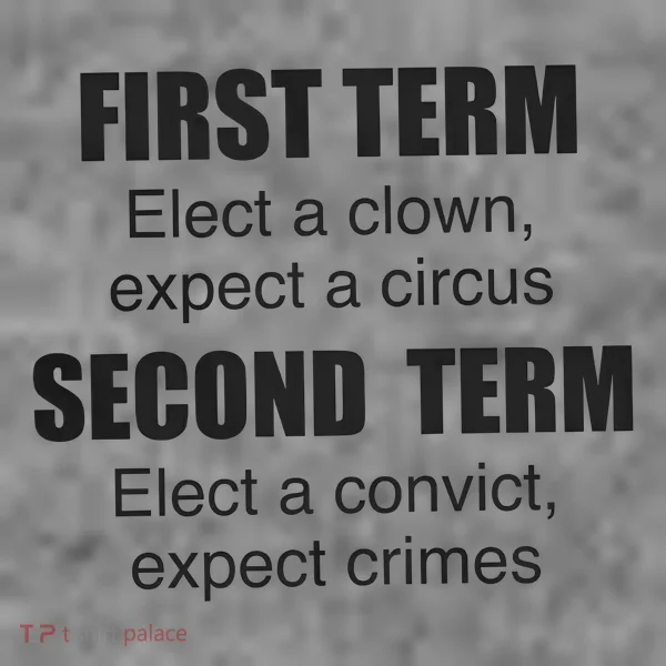 First Term Elect A Clown Expect A Circus Second Term Elect A Convict Expect Cri Toddler Hoodie