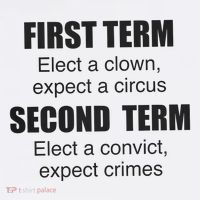 First Term Elect A Clown Expect A Circus Second Term Elect A Convict Expect Cri Kids Sweatshirt thumb 2