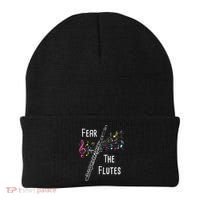 Fear The Flutes Flute Player Flutist Marching Band Music Beanie thumb 0