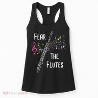 Fear The Flutes Flute Player Flutist Marching Band Music Women's Tank Top thumb 0