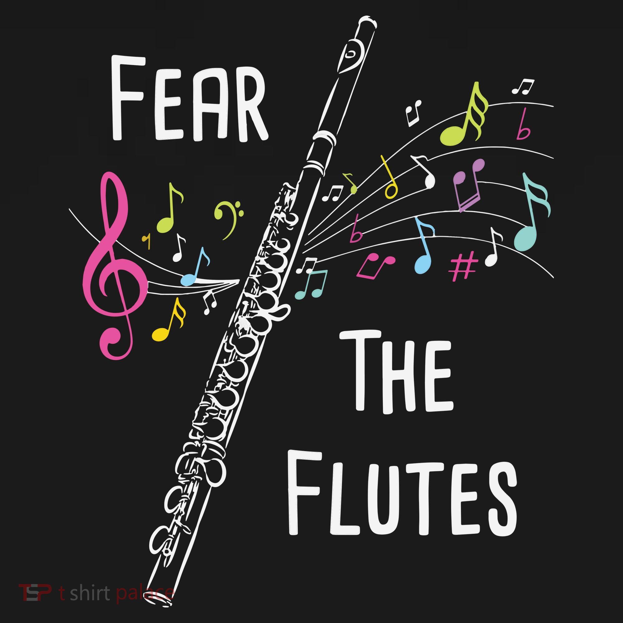 Fear The Flutes Flute Player Flutist Marching Band Music Baby Bodysuit