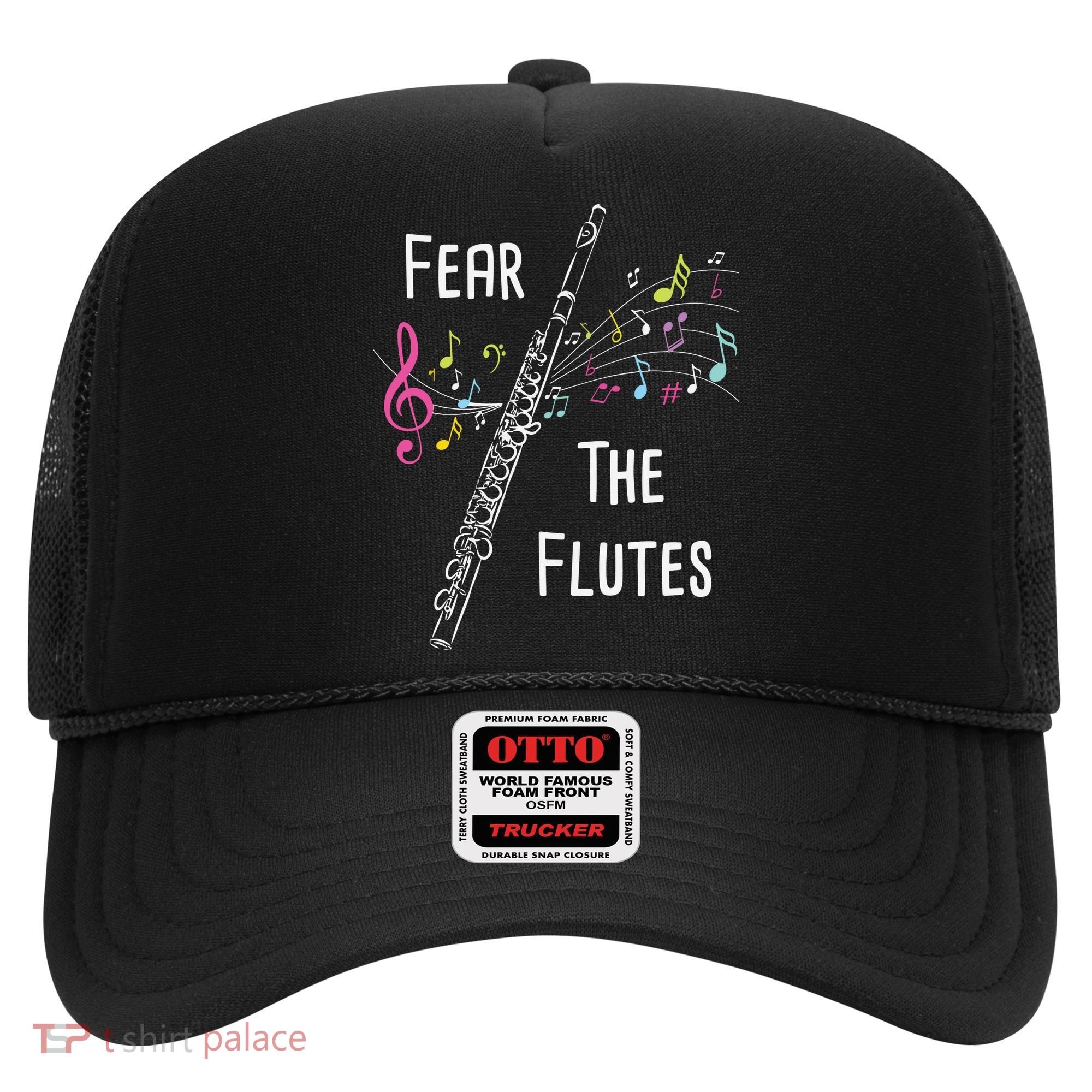 Fear The Flutes Flute Player Flutist Marching Band Music Hat