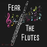 Fear The Flutes Flute Player Flutist Marching Band Music Kids Sweatshirt thumb 2