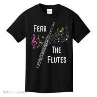 Fear The Flutes Flute Player Flutist Marching Band Music Kids T-Shirt thumb 0