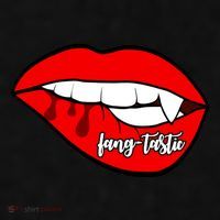 Fang Tastic Funny Vampire Lips Ladies PosiCharge Tri-Blend Wicking Tank thumb 2