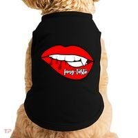 Fang Tastic Funny Vampire Lips Doggie Tank thumb 0