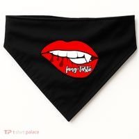 Fang Tastic Funny Vampire Lips USA-Made Doggie Bandana thumb 0