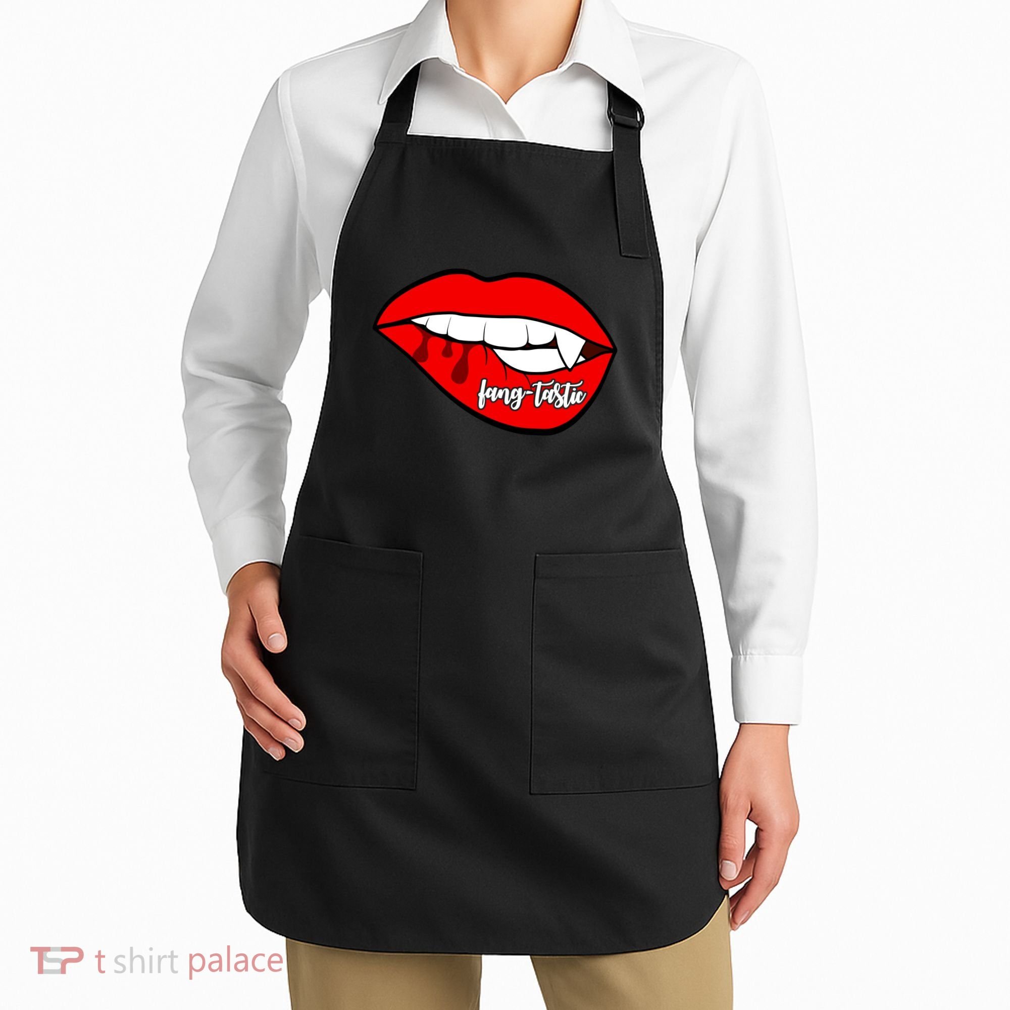 Fang Tastic Funny Vampire Lips Apron