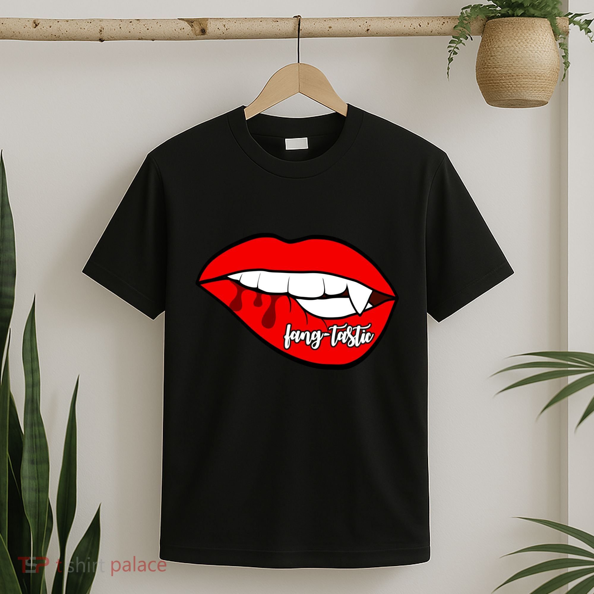 Fang Tastic Funny Vampire Lips T-Shirt