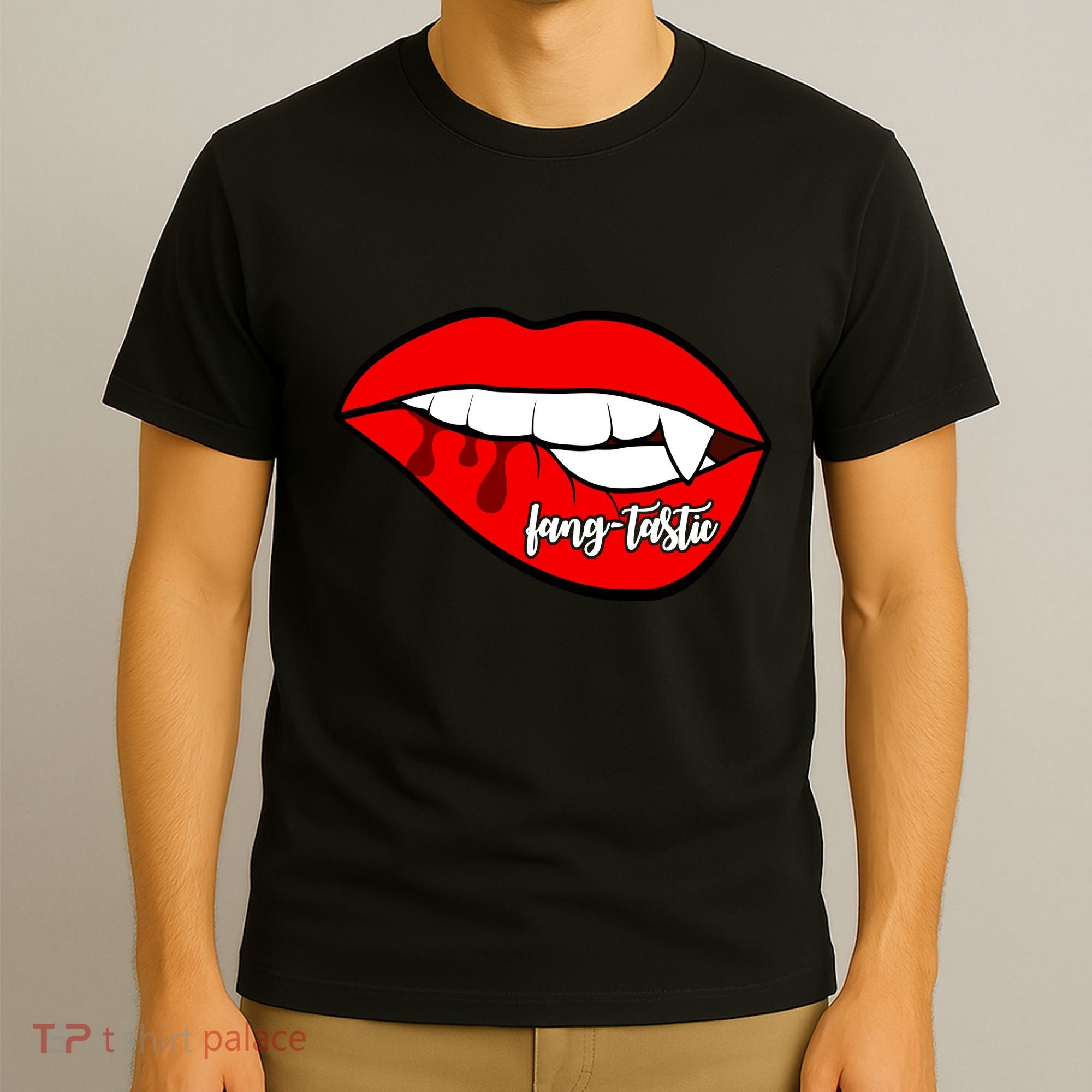 Fang Tastic Funny Vampire Lips T-Shirt