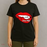 Fang Tastic Funny Vampire Lips T-Shirt thumb 4