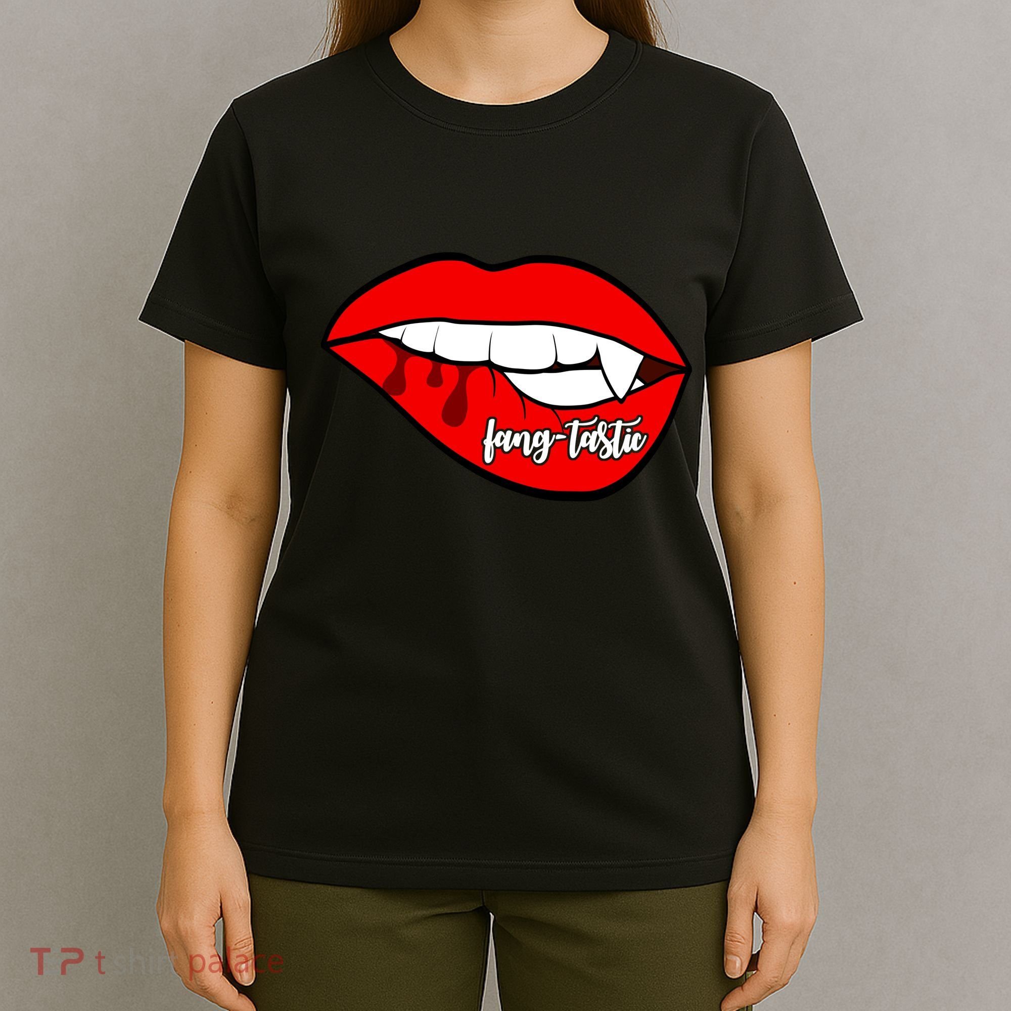 Fang Tastic Funny Vampire Lips T-Shirt