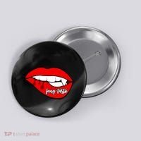 Fang Tastic Funny Vampire Lips Button thumb 0