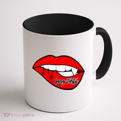 Fang Tastic Funny Vampire Lips Coffee Mug back