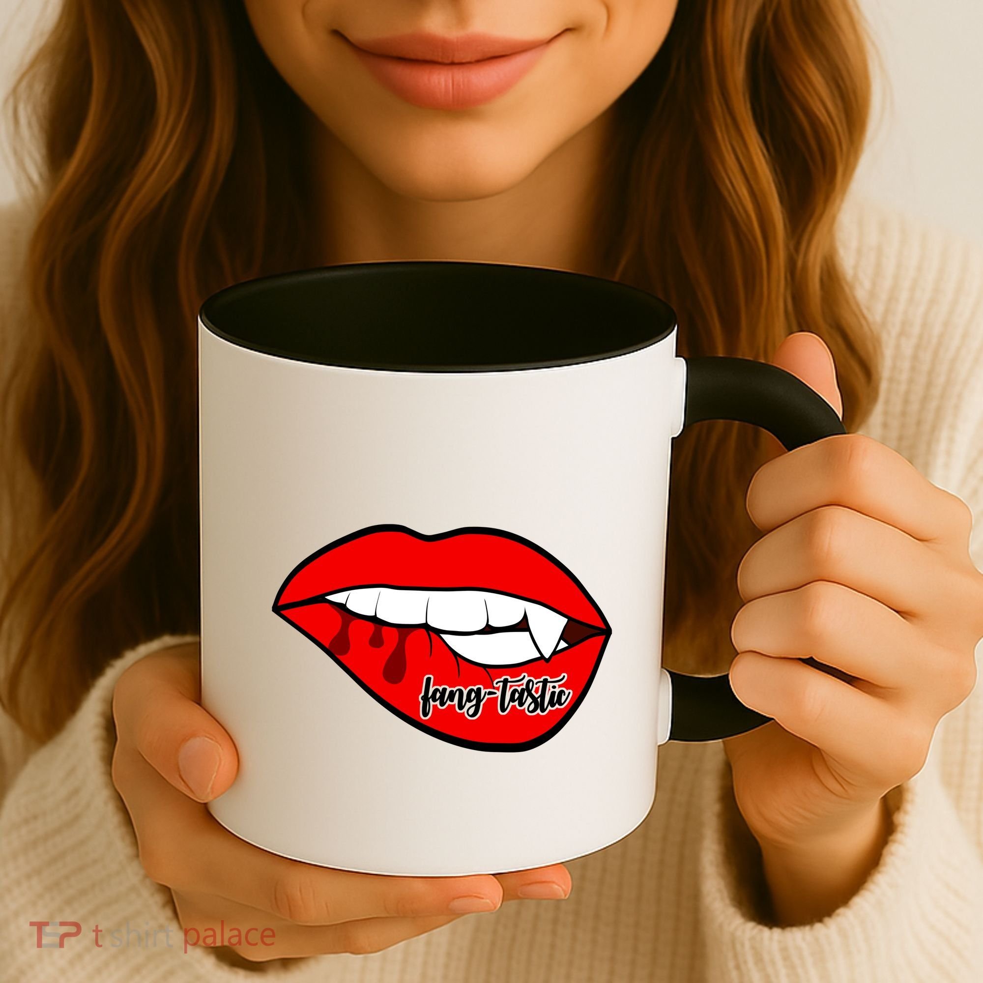 Fang Tastic Funny Vampire Lips Coffee Mug