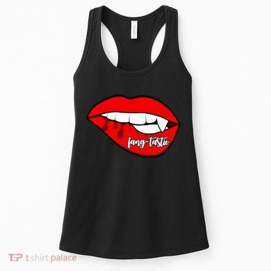 Fang Tastic Funny Vampire Lips Women's Tank Top