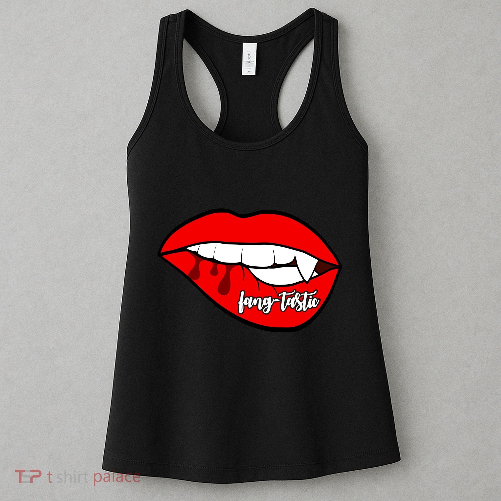 Fang Tastic Funny Vampire Lips Women's Tank Top
