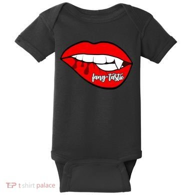 Fang Tastic Funny Vampire Lips Baby Bodysuit