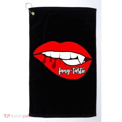 Fang Tastic Funny Vampire Lips Golf Towel