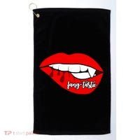 Fang Tastic Funny Vampire Lips Golf Towel thumb 0