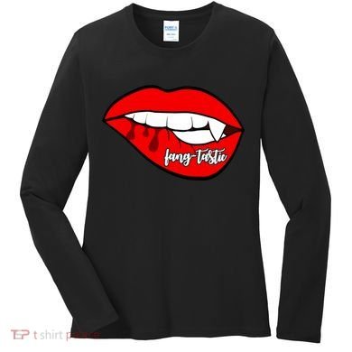 Fang Tastic Funny Vampire Lips Women's Long Sleeve Shirt