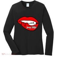 Fang Tastic Funny Vampire Lips Women's Long Sleeve Shirt thumb 0