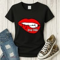 Fang Tastic Funny Vampire Lips Women's T-Shirt thumb 3