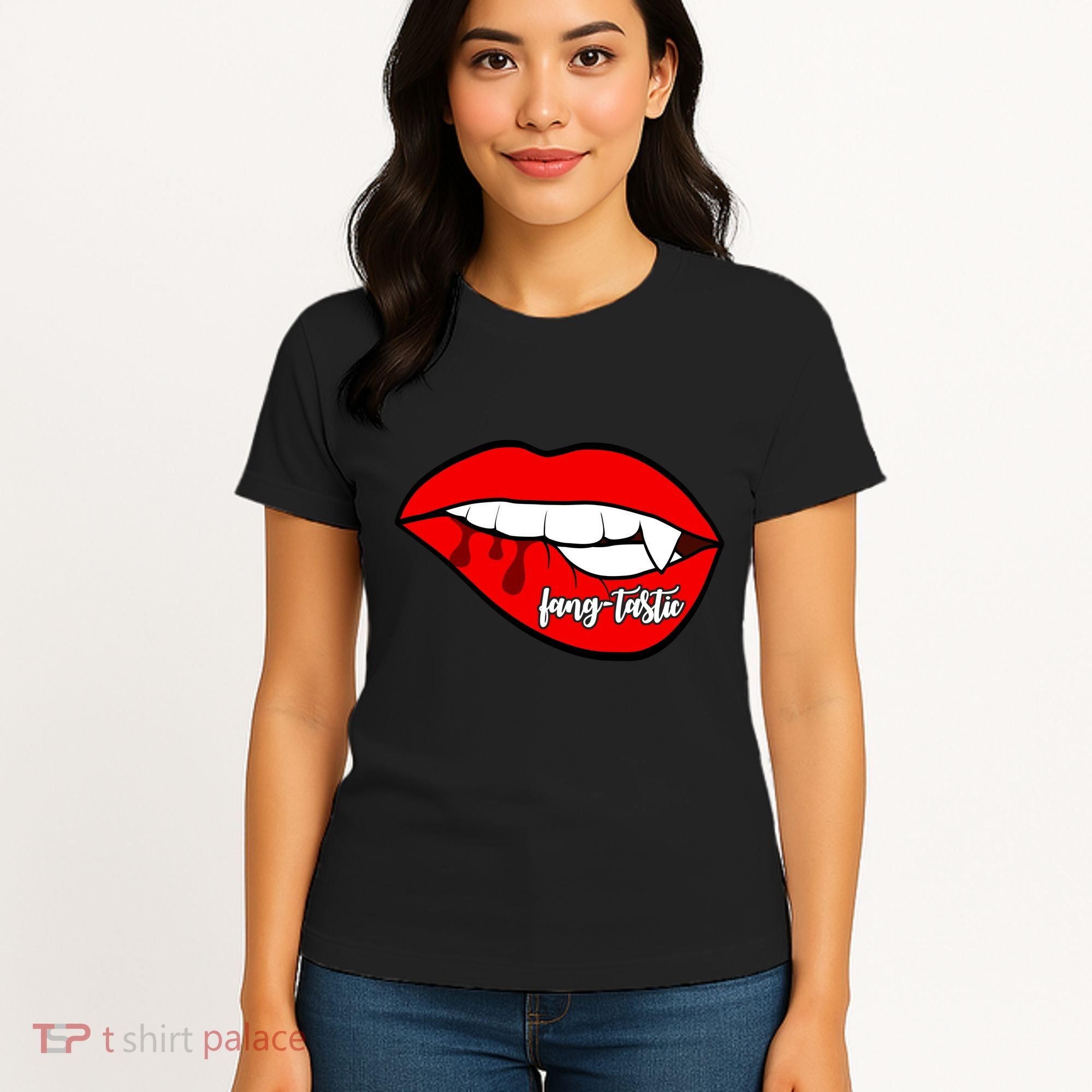 Fang Tastic Funny Vampire Lips Women's T-Shirt