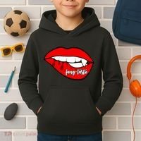 Fang Tastic Funny Vampire Lips Kids Hoodie thumb 2