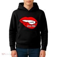 Fang Tastic Funny Vampire Lips Kids Hoodie thumb 4