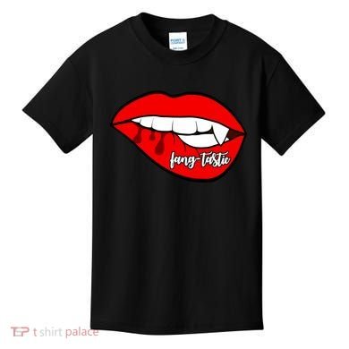 Fang Tastic Funny Vampire Lips Kids T-Shirt