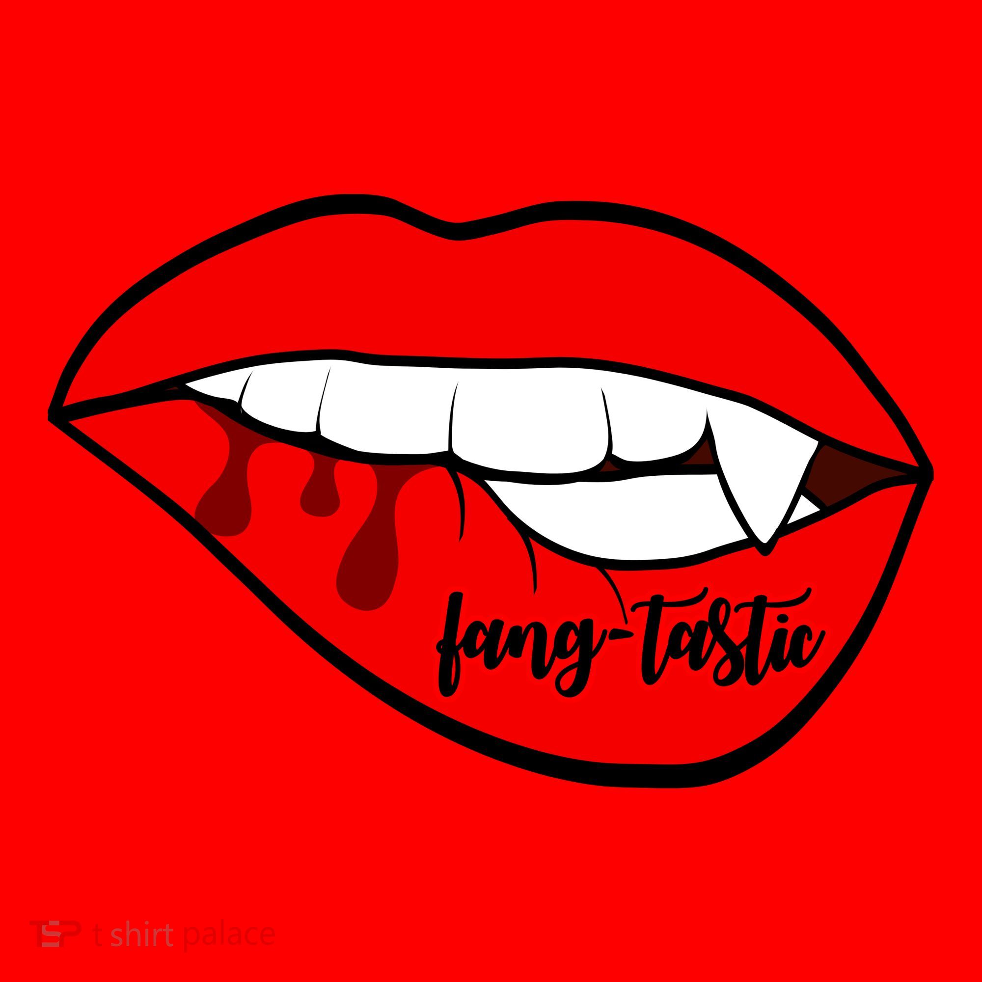 Fang Tastic Funny Vampire Lips Santa Hat