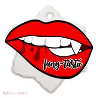 Fang Tastic Funny Vampire Lips Ceramic Ornament thumb 2