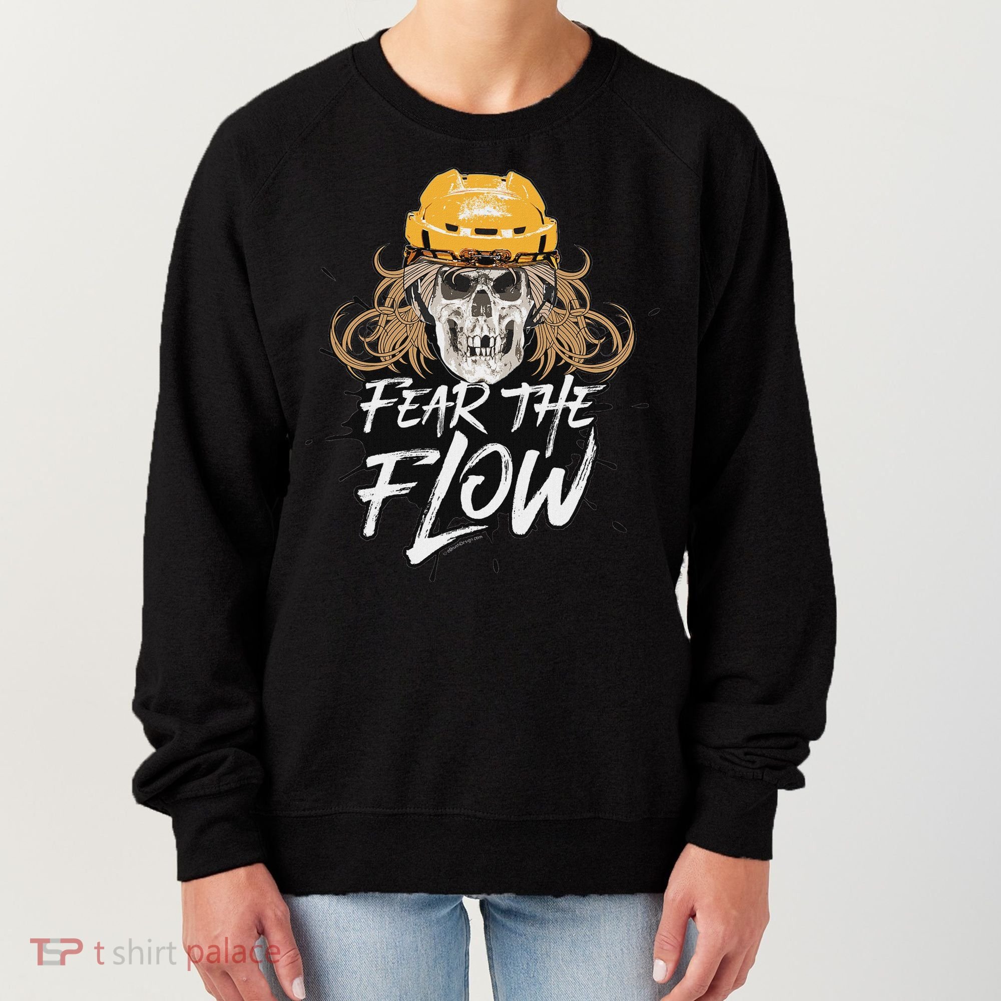 Fear The Flow Funny Hockey Hair Women's Sweatshirt