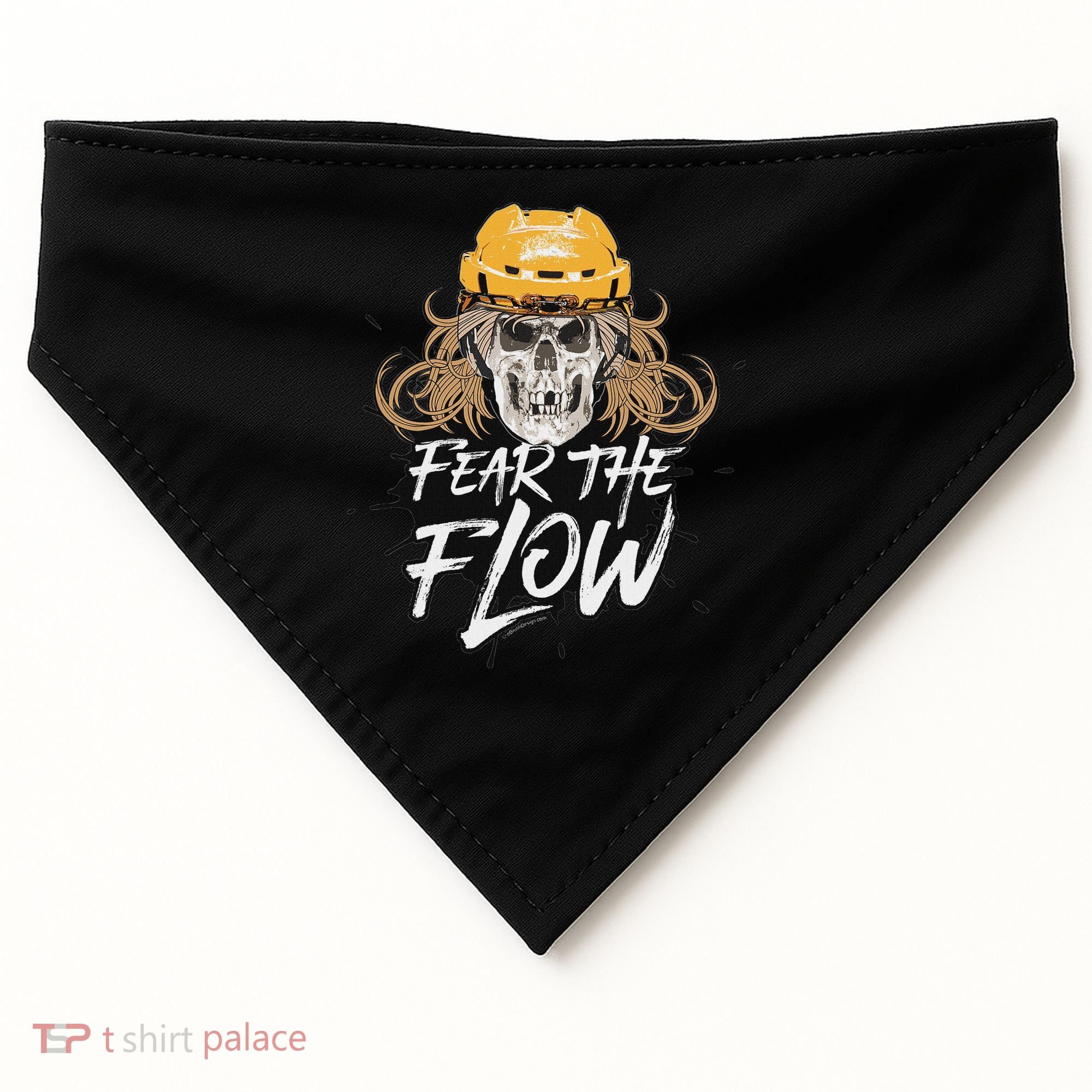 Fear The Flow Funny Hockey Hair USA-Made Doggie Bandana