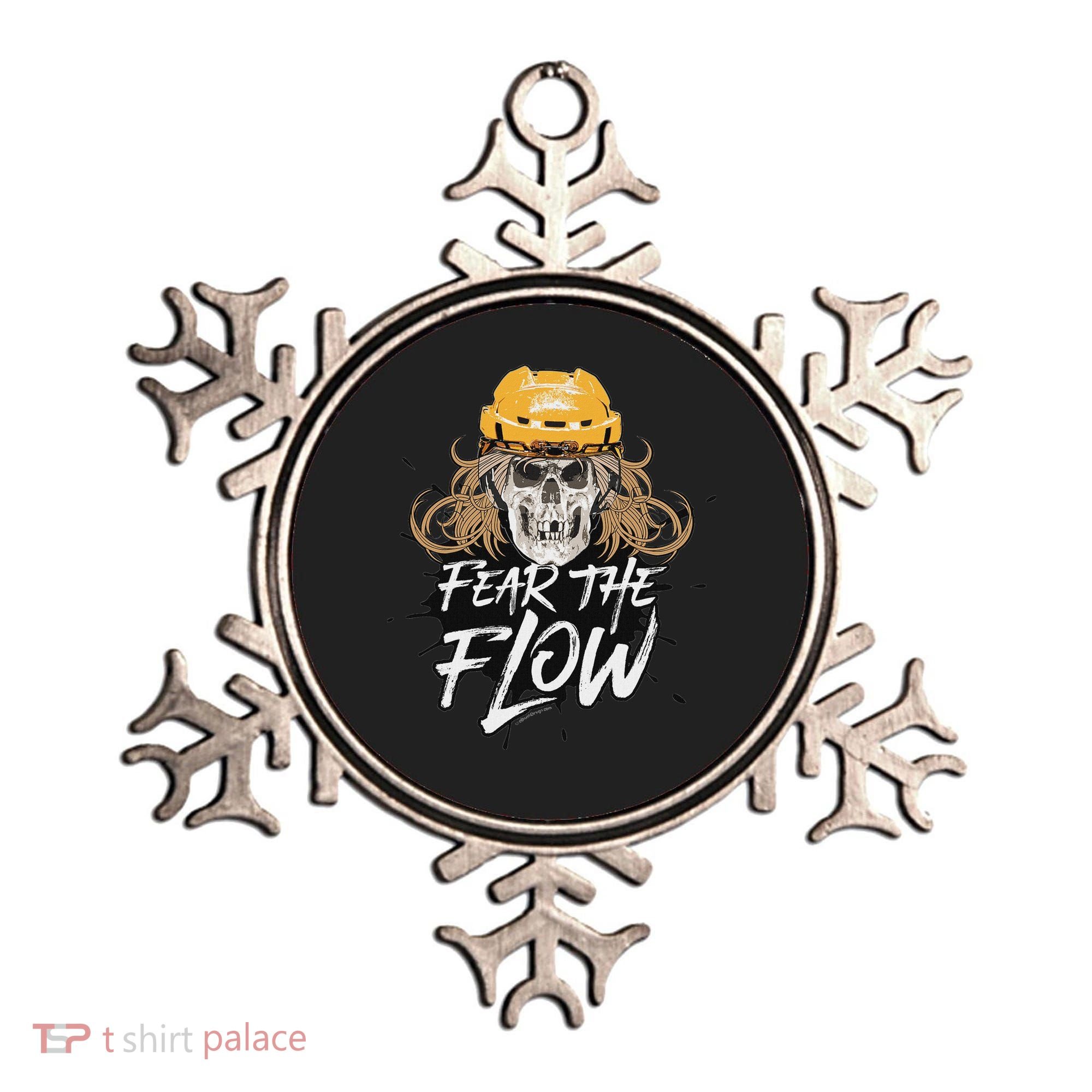 Fear The Flow Funny Hockey Hair Ornament